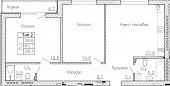 2-комнатную квартиру №63, 88,1 кв. м, на ул Генерала Круковского, 4, второй этаж